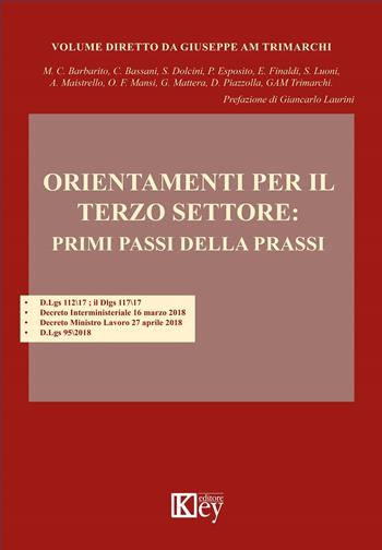 Orientamenti per il terzo settore: primi passi della prassi - Giuseppe A. M. Trimarchi - Libro Key Editore 2019 | Libraccio.it