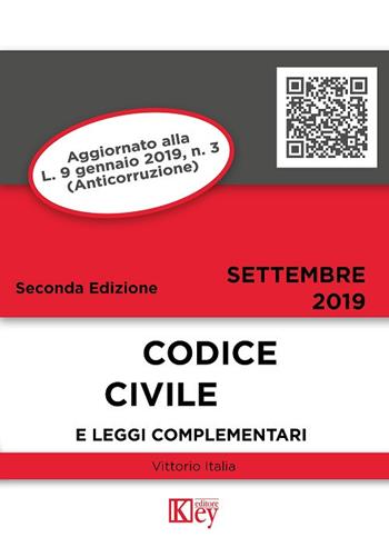 Codice civile e leggi complementari - Vittorio Italia - Libro Key Editore 2019, Codici tascabili | Libraccio.it