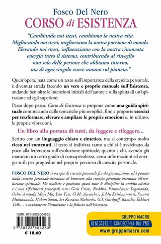 Corso di esistenza - Fosco Del Nero - Libro Macro Edizioni 2019, Nuova saggezza | Libraccio.it