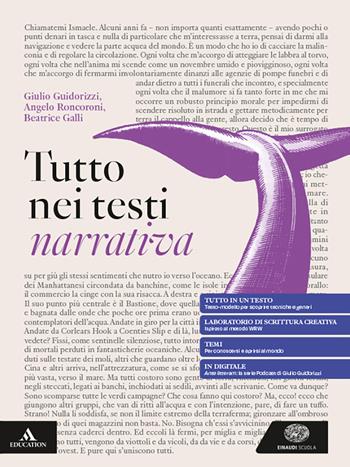 Tutto nei testi. Narrativa Con Quaderno di scrittura. Con e-book. Con espansione online - Eva Cantarella, Giulio Guidorizzi, Angelo Roncoroni - Libro Einaudi Scuola 2024 | Libraccio.it