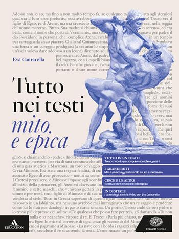 Tutto nei testi. Mito e epica. Con e-book. Con espansione online - Eva Cantarella, Giulio Guidorizzi, Angelo Roncoroni - Libro Einaudi Scuola 2024 | Libraccio.it