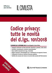 Codice privacy: tutte le novità  del D.lgs. 101/2018