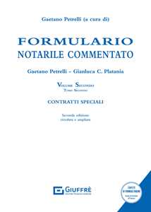 Image of Formulario notarile commentato. Vol. 22: Contratti speciali.