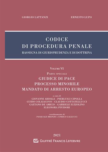 Codice di procedura penale. Rassegna di giurisprudenza e di dottrina. Vol. 6: Parte Speciale. Giudice di pace. Processo minorile. Mandato di arresto europeo. - Giorgio Lattanzi, Ernesto Lupo - Libro Giuffrè 2021, Giurisprudenza sul Codice di proc. penale | Libraccio.it