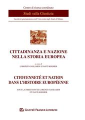 Cittadinanza e nazione nella storia europea-Citoyennete et nation dans l'histoire europeenne