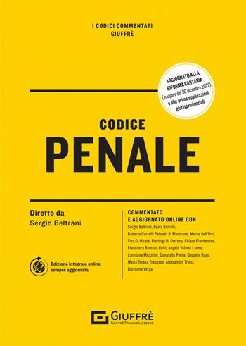 Codice penale  - Libro Giuffrè 2023, I codici commentati Giuffrè | Libraccio.it