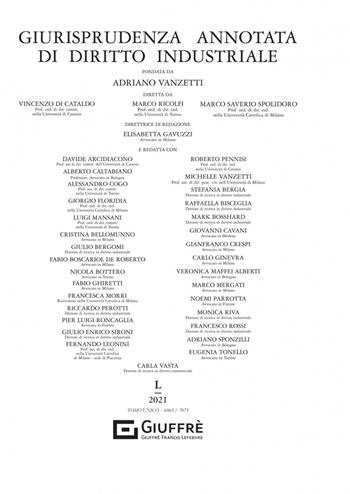Giurisprudenza annotata di diritto industriale 2021  - Libro Giuffrè 2023 | Libraccio.it