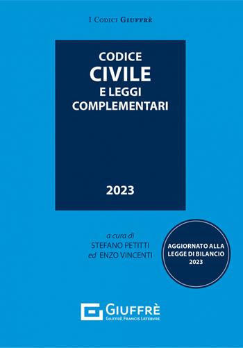 Codice civile e leggi complementari  - Libro Giuffrè 2023, I codici Giuffrè tascabili | Libraccio.it