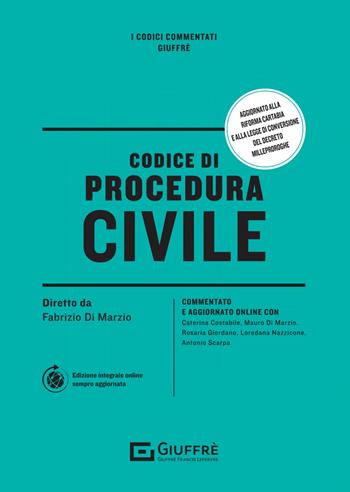 Codice di procedura civile  - Libro Giuffrè 2023, I codici commentati Giuffrè | Libraccio.it