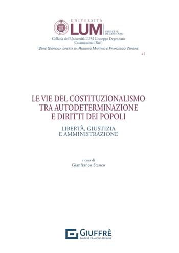 Le vie del costituzionalismo tra autodeterminazione e diritti dei popoli  - Libro Giuffrè 2024, Univ. Lum Jean Monnet Casamassima. Serie economica | Libraccio.it