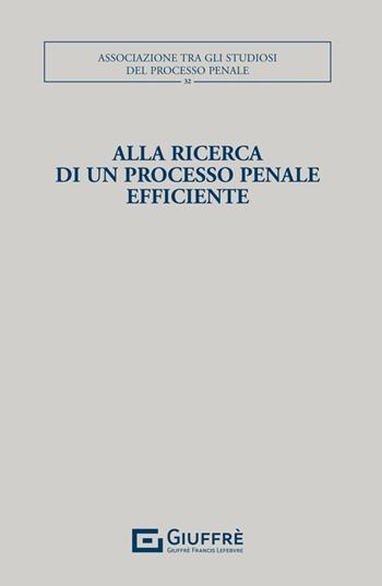 Alla ricerca di un processo penale efficiente  - Libro Giuffrè 2024, Associazione tra gli studiosi del processo penale | Libraccio.it
