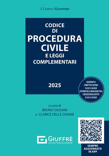 Codice civile e procedura civile e leggi complementari. Con QR Code  - Libro Giuffrè 2025, I codici Giuffrè tascabili | Libraccio.it