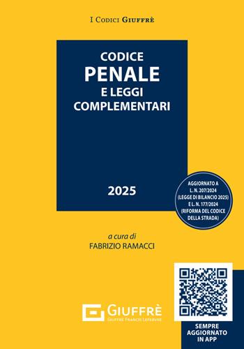 Codice penale e leggi complementari. Con QR Code  - Libro Giuffrè 2025, I codici Giuffrè tascabili | Libraccio.it
