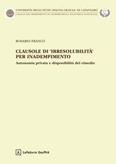 Clausole di irresolubilità per inadempimento