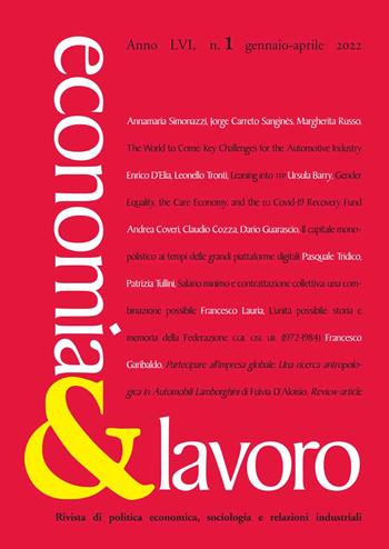 Economia & lavoro (2022). Vol. 1  - Libro Carocci 2022 | Libraccio.it