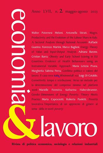 Economia & lavoro (2023). Vol. 2  - Libro Carocci 2024 | Libraccio.it