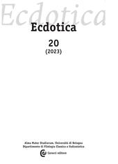 Ecdotica (2023). Vol. 20
