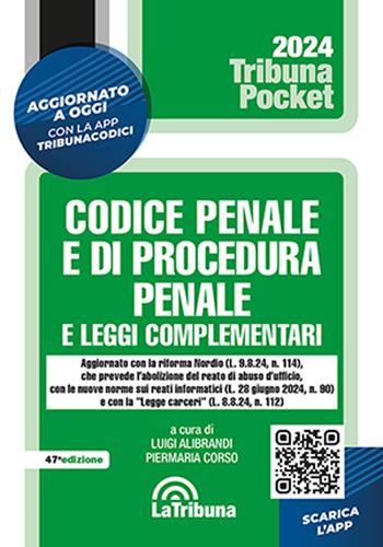 Codice penale e di procedura penale e leggi complementari - Piermaria Corso - Libro La Tribuna 2024, Tribuna pocket | Libraccio.it