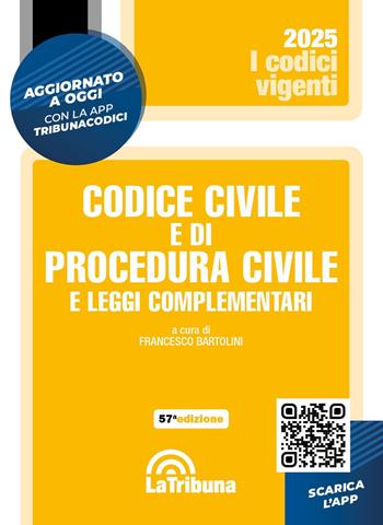 Codice civile e di procedura civile e leggi complementari. Con App Tribunacodici  - Libro La Tribuna 2024, I codici vigenti | Libraccio.it