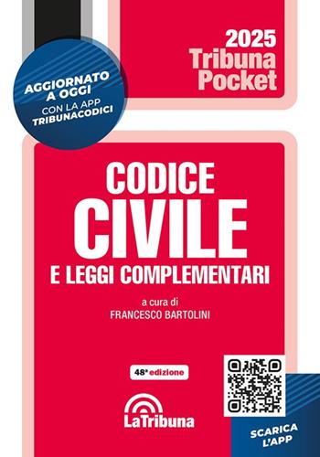 Codice civile e leggi complementari. Con App Tribunacodici  - Libro La Tribuna 2025, Tribuna pocket | Libraccio.it
