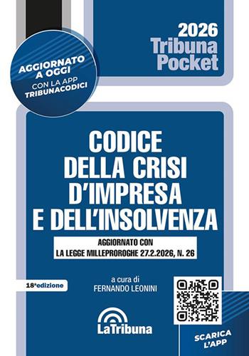 Codice del fallimento e della crisi d'impresa  - Libro La Tribuna 2026, Tribuna pocket | Libraccio.it