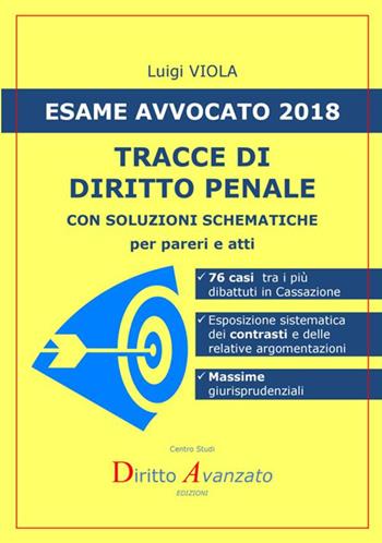 Esame avvocato 2018. Tracce di diritto penale. Con soluzioni schematiche per pareri e atti - Luigi Viola - Libro StreetLib 2018 | Libraccio.it