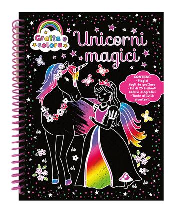 Unicorni magici. Gratta e colora. Ediz. a colori. Con matita di legno  - Libro Emme Edizioni 2023, A pagine aperte | Libraccio.it