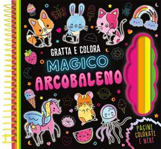 Magico Arcobaleno. Gratta E Colora. Ediz. A Colori. Con Matita Di Legno-image