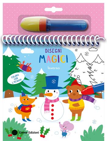 Inverno. Disegni magici. Ediz. a colori. Con pennarello ad acqua  - Libro Emme Edizioni 2025, A pagine aperte | Libraccio.it