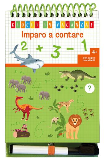 Imparo a contare. Giochi in vacanza! Ediz. a colori. Ediz. a spirale. Con pennarello  - Libro Emme Edizioni 2026, A pagine aperte | Libraccio.it