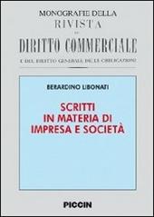 Scritti in materia di impresa e società