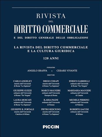 La rivista del diritto commerciale e la cultura giuridica. 120 anni - Carlo Angelici - Libro Piccin-Nuova Libraria 2024 | Libraccio.it