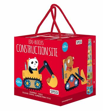 Construction site. Edu-blocks. Ediz. a colori. Con 10 cubotti - Matteo Gaule, Ester Tomè - Libro Sassi 2021, Sassi junior | Libraccio.it