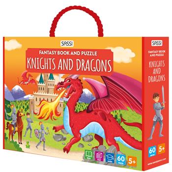 Knights and dragons. Fantasy book and puzzle. Ediz. a colori. Con puzzle  - Libro Sassi 2024, Sassi junior | Libraccio.it