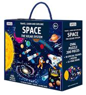 Space. The solar system. Travel, learn and explore. Libro puzzle. Ediz. a colori. Con oval puzzle. Con 18 special figures. Con Poster