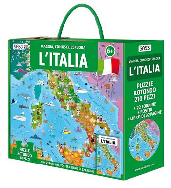 L'Italia. Viaggia, conosci, esplora. Ediz. a colori. Con 22 formine. Con puzzle rotondo. Con Poster - Matteo Gaule, Ester Tomè - Libro Sassi 2024, Sassi junior | Libraccio.it