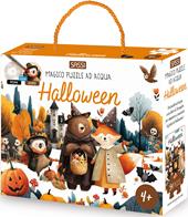Halloween. Magico puzzle ad acqua. Ediz. illustrata. Con pennello. Con puzzle da 54 pezzi