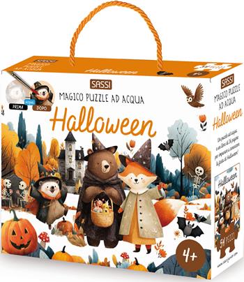 Halloween. Magico puzzle ad acqua. Ediz. illustrata. Con pennello. Con puzzle da 54 pezzi - Matteo Gaule - Libro Sassi 2026, Sassi junior | Libraccio.it