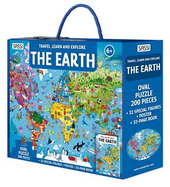 The earth. Travel, learn and explore. Nuova ediz. Con puzzle - Matteo Gaule - Libro Sassi 2024, Sassi junior | Libraccio.it