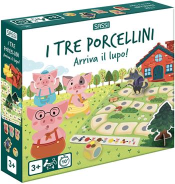 I tre porcellini. Arriva il lupo! I miei primi giochi di società. Nuova ediz. Con casetta 3D da costruire. Con pedine di legno. Con tabelloni. Con Carte - Roberta Marcolin - Libro Sassi 2026, Sassi junior | Libraccio.it