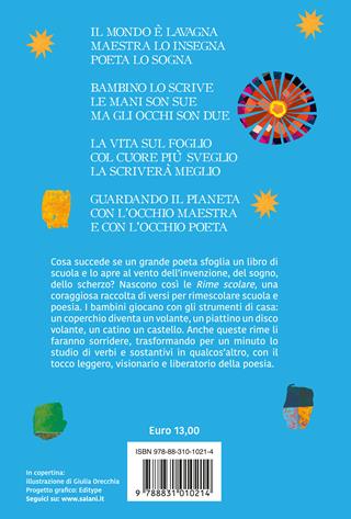 Rime scolare. Per rimescolare scuola e poesia - Bruno Tognolini - Libro Salani 2023, Fuori collana Salani | Libraccio.it