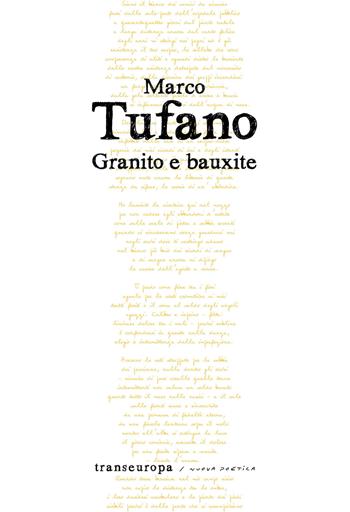 Granito e bauxite - Marco Tufano - Libro Transeuropa 2020, Nuova poetica | Libraccio.it
