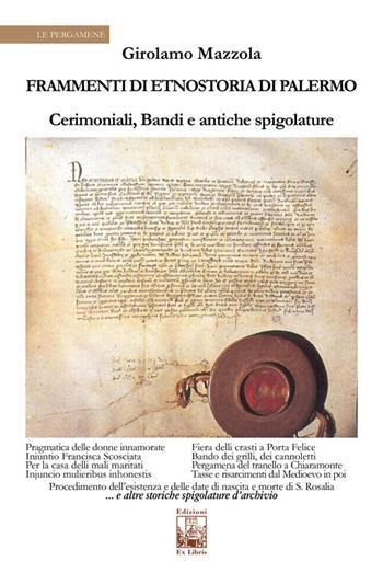 Frammenti di etnostoria di Palermo. Cerimoniali, bandi e antiche spigolature - Girolamo Mazzola - Libro Edizioni Ex Libris 2022, Le pergamene | Libraccio.it