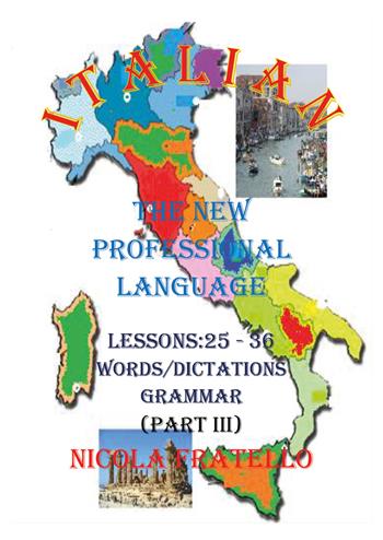 Italian. The new professional language. Vol. 3: Lessons 25-36. - Nicola Fratello - Libro Youcanprint 2019 | Libraccio.it