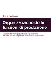 Organizzazione delle funzioni di produzione. Manuale dei principi strutturali organizzativi e criteri per le componenti operative di produzione