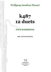 k487 12 duets. Two bassoons. Spartito