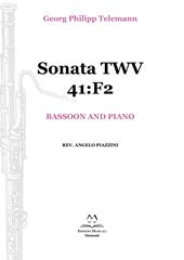 Sonata TWV 41:F2. Bassoon and piano. Spartito