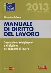 Manuale di diritto del lavoro. Costituzione, svolgimento e risoluzione del rapporto di lavoro