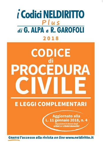 Codice di procedura civile e leggi complementari - Luigi Edoardo Fiorani - Libro Neldiritto Editore 2018, I codici normativi plus | Libraccio.it