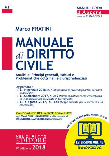 Manuale di diritto civile. Con estensione online - Marco Fratini - Libro Neldiritto Editore 2018, Manuali brevi d'autore | Libraccio.it
